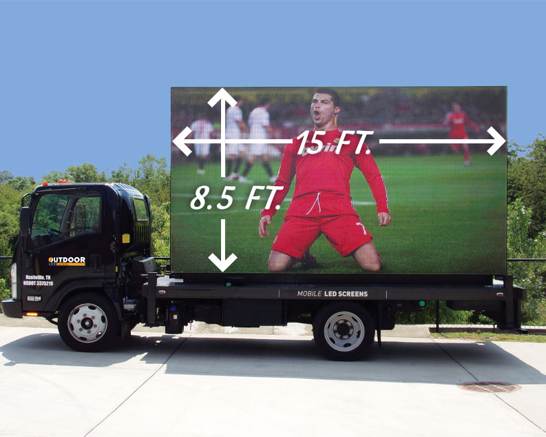 15 x 8.5 LED Screen - Outdoor LED Rental