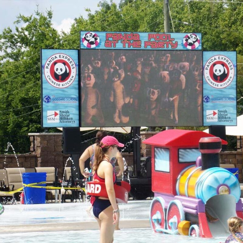 12x7 Outdoor LED Screen Rental - Pool Party