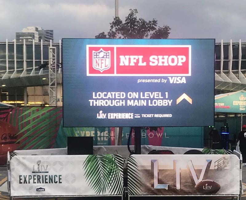 12x17 - Large LED Screen Superbowl Experience