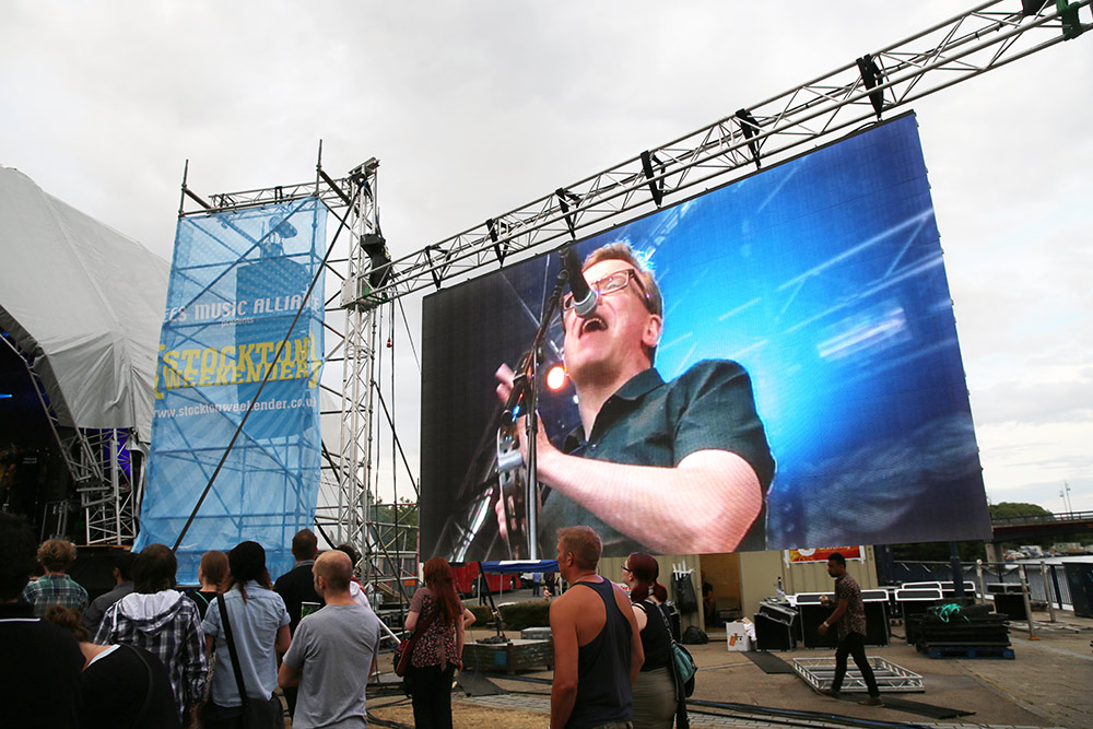 Outdoor Music Venue with large Outdoor Event Screen. LED Event Screens 2024